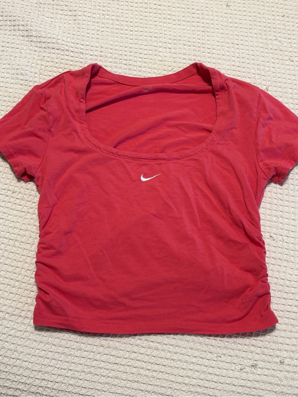 Nike Women's Pink Scoop Neck Crop Top, Size Medium